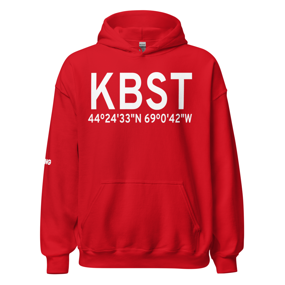 Belfast Municipal Airport (KBST) ICAO Hoodie Sweatshirt 