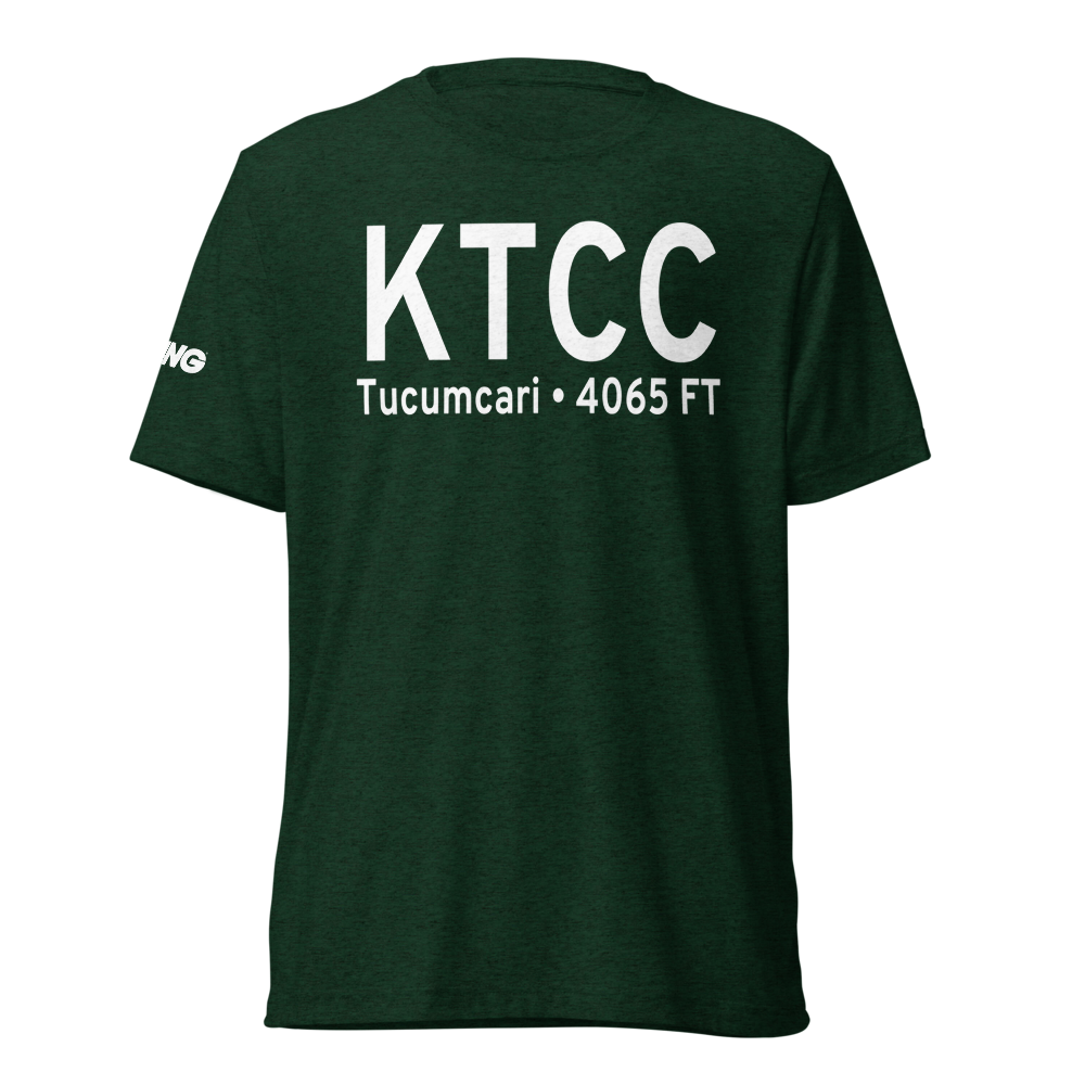 Tucumcari Municipal Airport (KTCC) ICAO Tri-blend T-Shirt 
