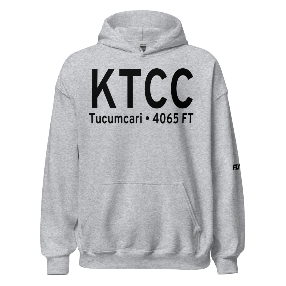 Tucumcari Municipal Airport (KTCC) ICAO Hoodie Sweatshirt 