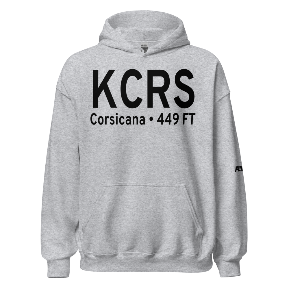 C David Campbell Field Corsicana Municipal Airport (KCRS) ICAO Hoodie Sweatshirt 