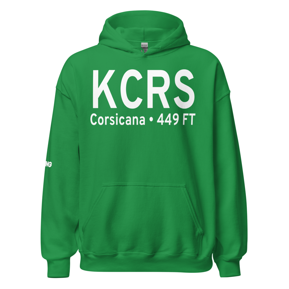 C David Campbell Field Corsicana Municipal Airport (KCRS) ICAO Hoodie Sweatshirt 