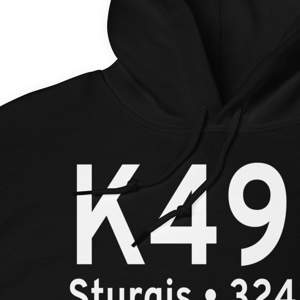 Sturgis Municipal Airport (K49B) ICAO Hoodie Sweatshirt 