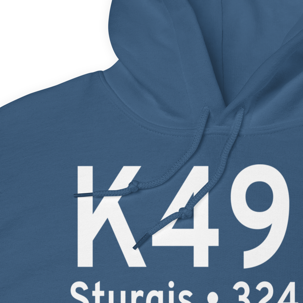 Sturgis Municipal Airport (K49B) ICAO Hoodie Sweatshirt 