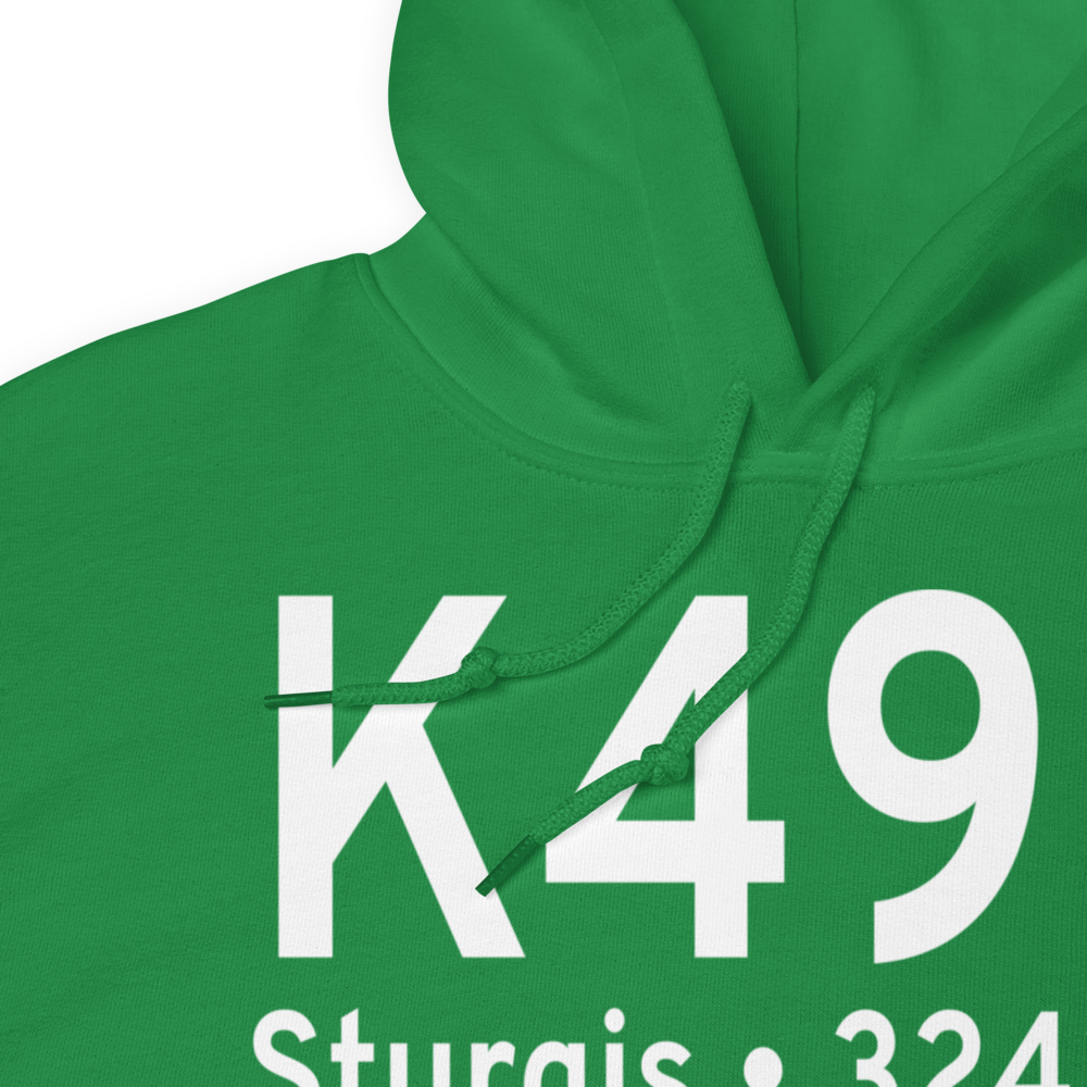 Sturgis Municipal Airport (K49B) ICAO Hoodie Sweatshirt 