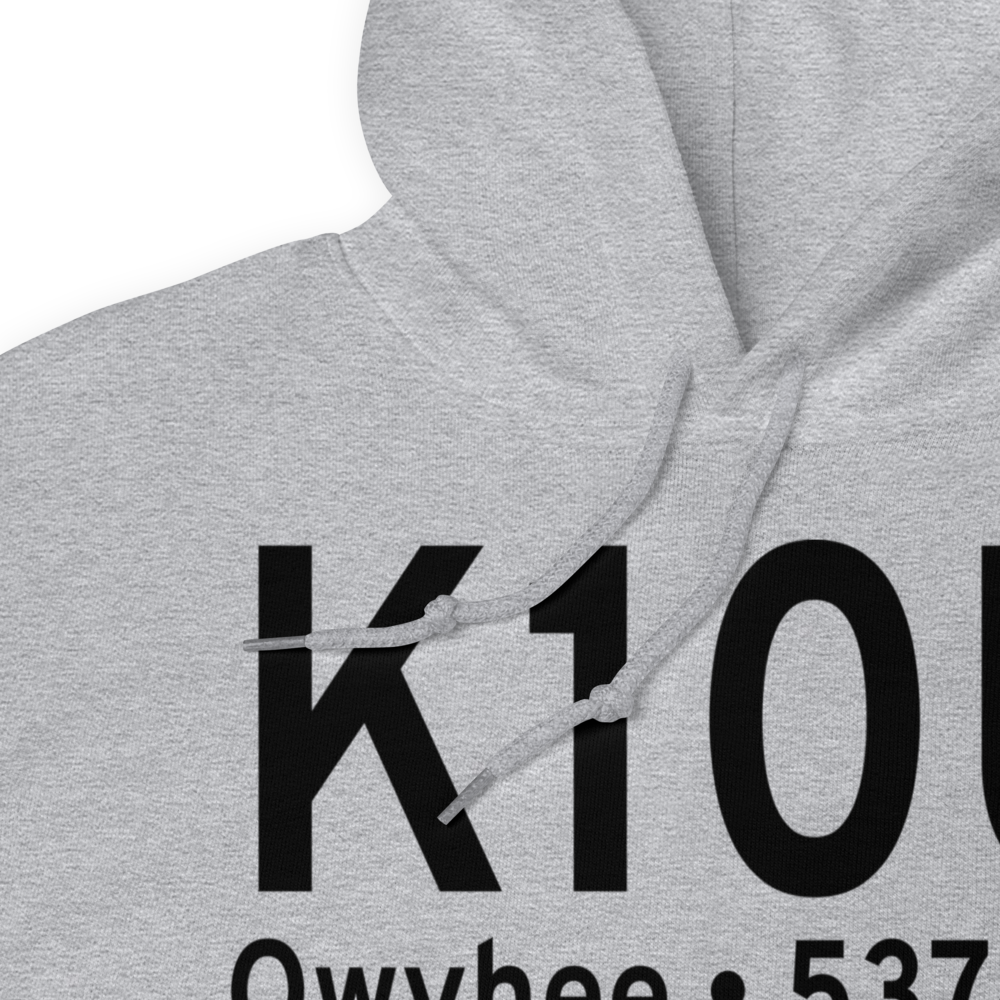 Owyhee Airport (K10U) ICAO Hoodie Sweatshirt 