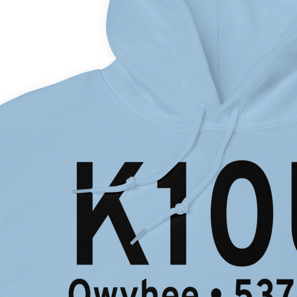 Owyhee Airport (K10U) ICAO Hoodie Sweatshirt 