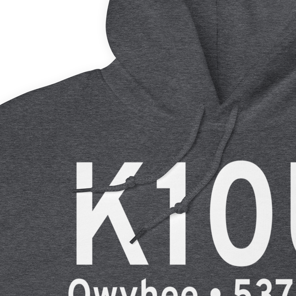 Owyhee Airport (K10U) ICAO Hoodie Sweatshirt 