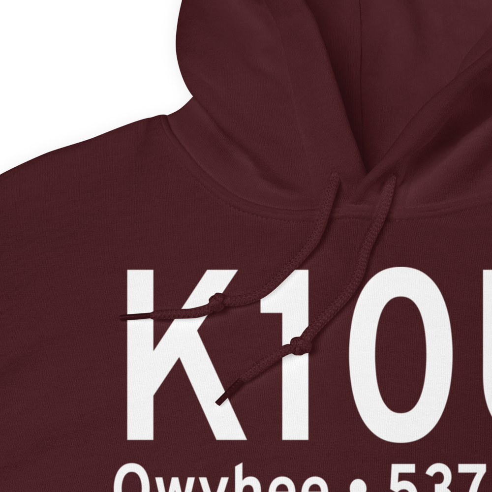 Owyhee Airport (K10U) ICAO Hoodie Sweatshirt 