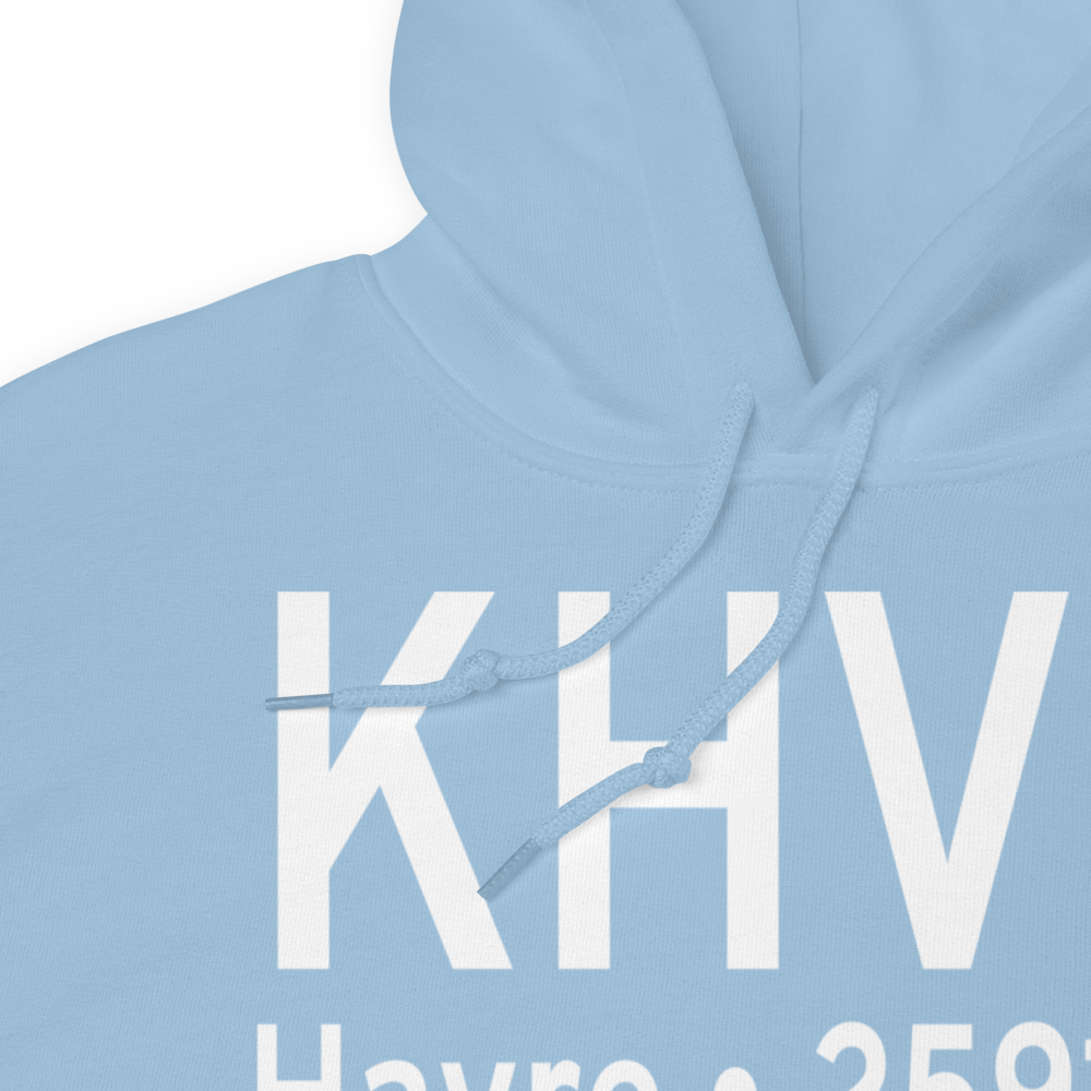 Havre City County Airport (KHVR) ICAO Hoodie Sweatshirt 