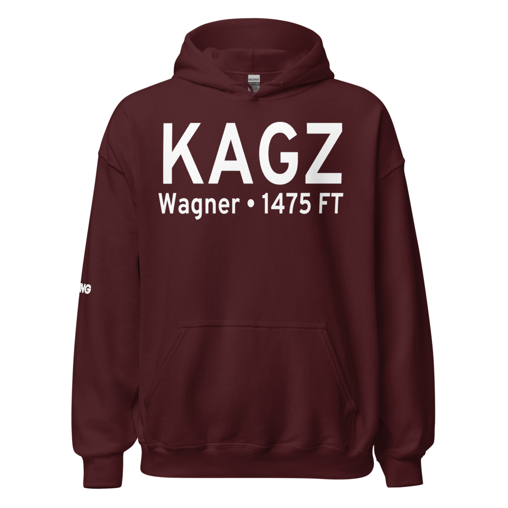 Wagner Municipal Airport (KAGZ) ICAO Hoodie Sweatshirt 