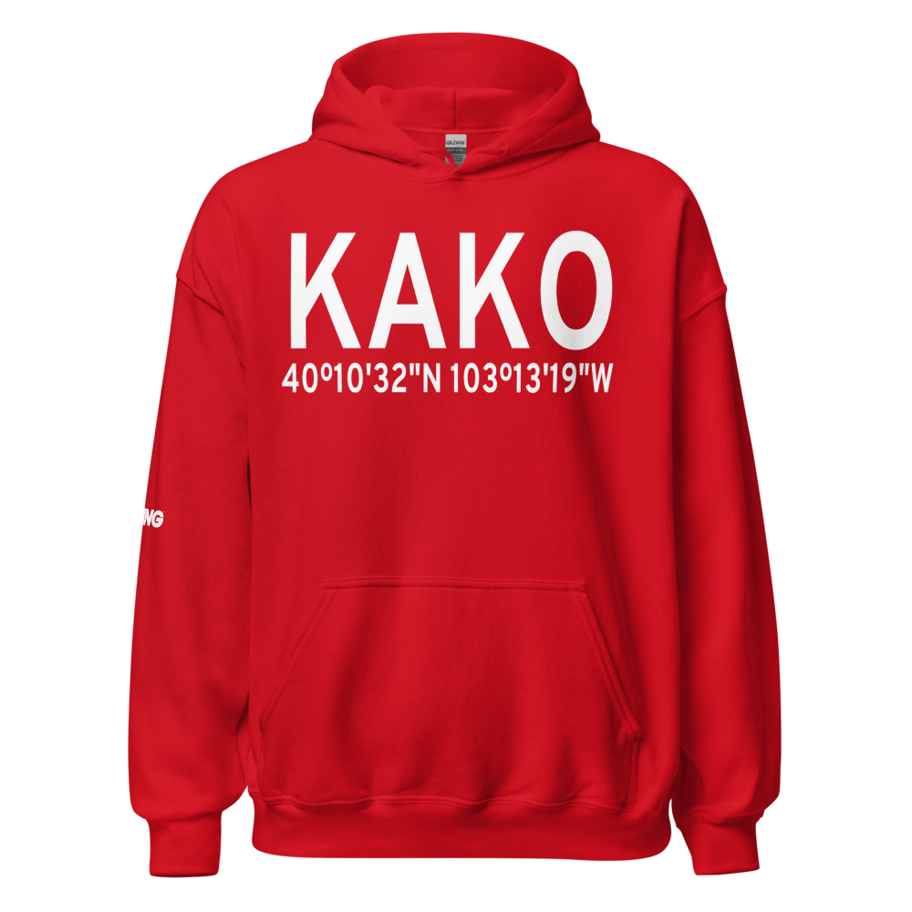 Colorado Plains Regional Airport (KAKO) ICAO Hoodie Sweatshirt 