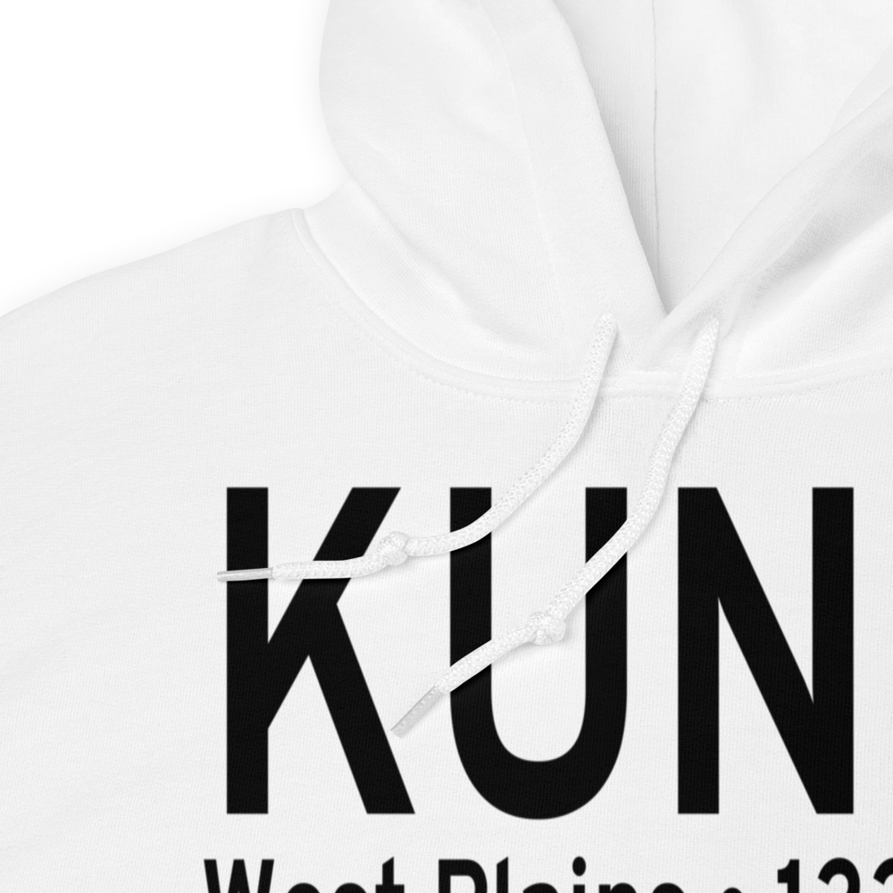 West Plains Municipal Airport (KUNO) ICAO Hoodie Sweatshirt 