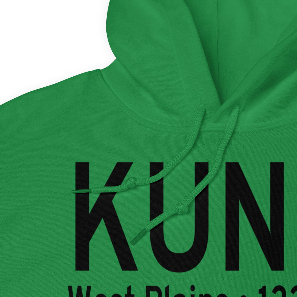 West Plains Municipal Airport (KUNO) ICAO Hoodie Sweatshirt 