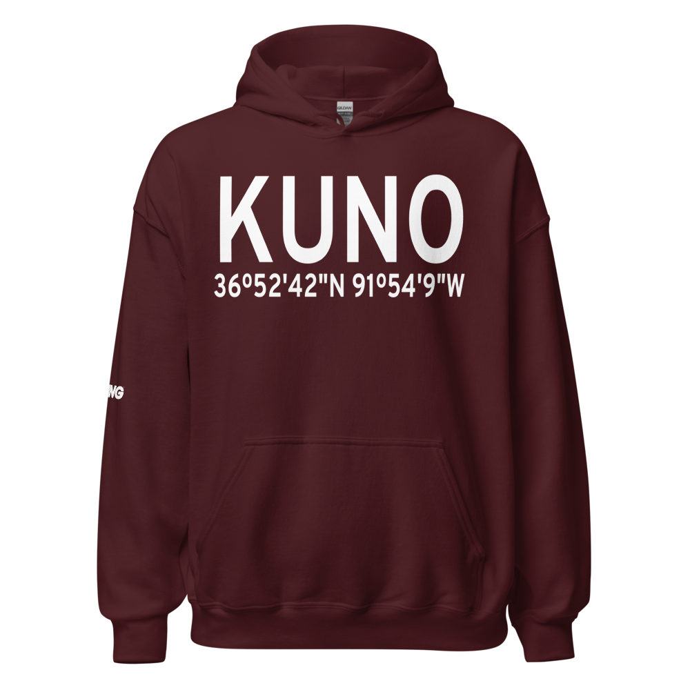 West Plains Municipal Airport (KUNO) ICAO Hoodie Sweatshirt 