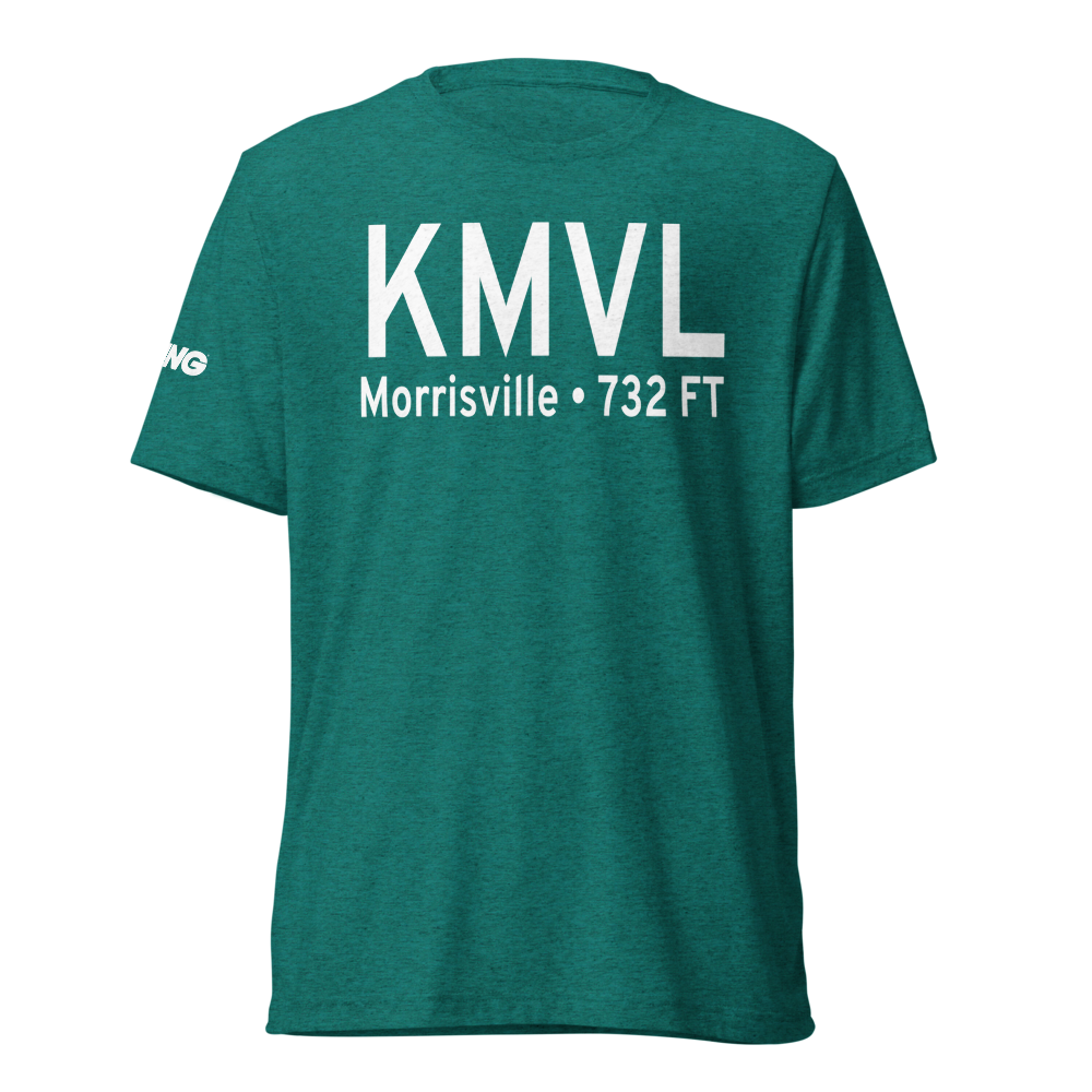 Morrisville Stowe State Airport (KMVL) ICAO Tri-blend T-Shirt 