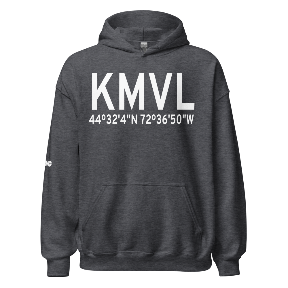 Morrisville Stowe State Airport (KMVL) ICAO Hoodie Sweatshirt 