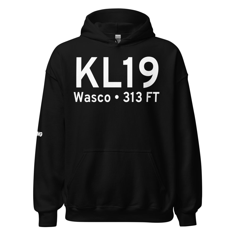 Wasco Kern County Airport (KL19) ICAO Hoodie Sweatshirt 