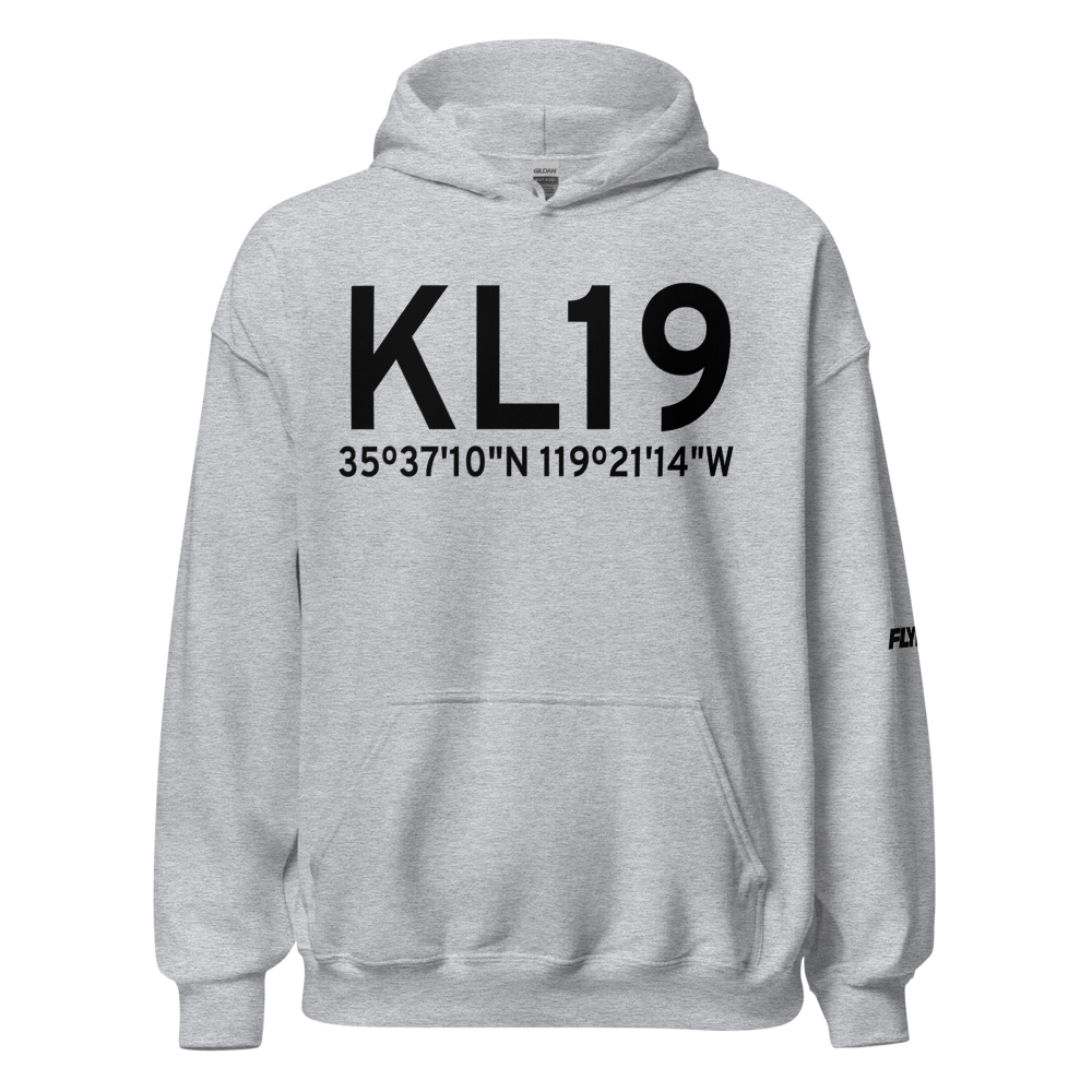 Wasco Kern County Airport (KL19) ICAO Hoodie Sweatshirt 