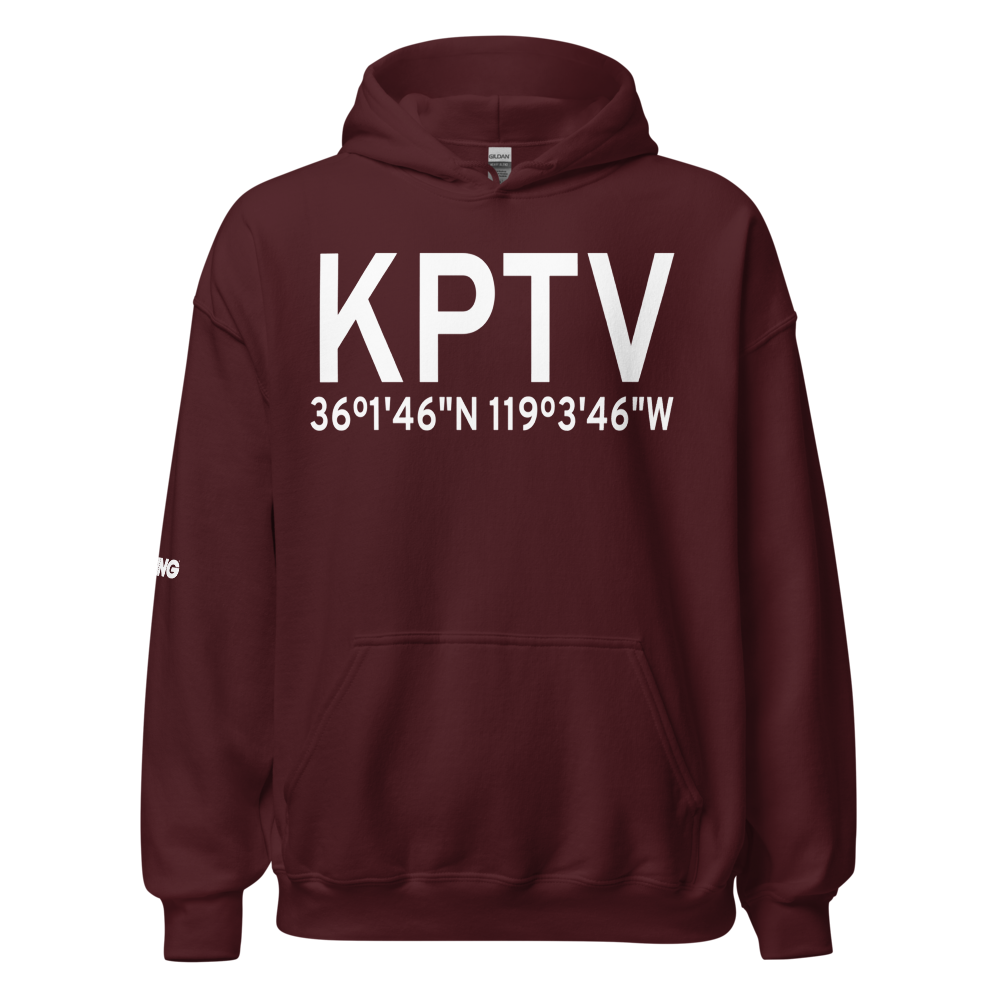 Porterville Municipal Airport (KPTV) ICAO Hoodie Sweatshirt 