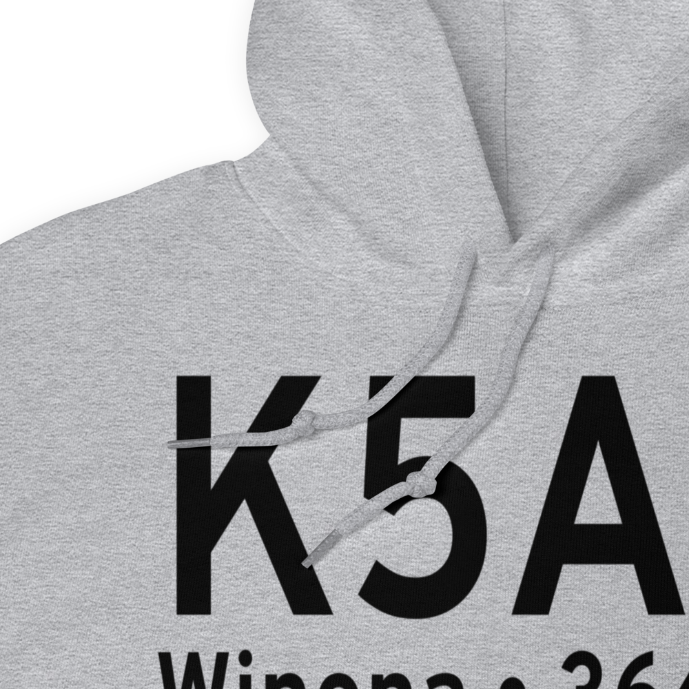 Winona–Montgomery County Airport (K5A6) ICAO Hoodie Sweatshirt 