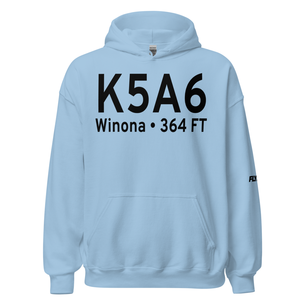 Winona–Montgomery County Airport (K5A6) ICAO Hoodie Sweatshirt 