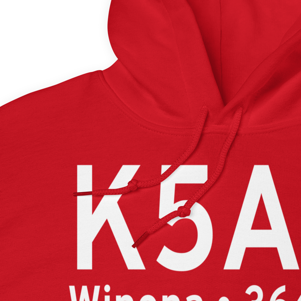 Winona–Montgomery County Airport (K5A6) ICAO Hoodie Sweatshirt 