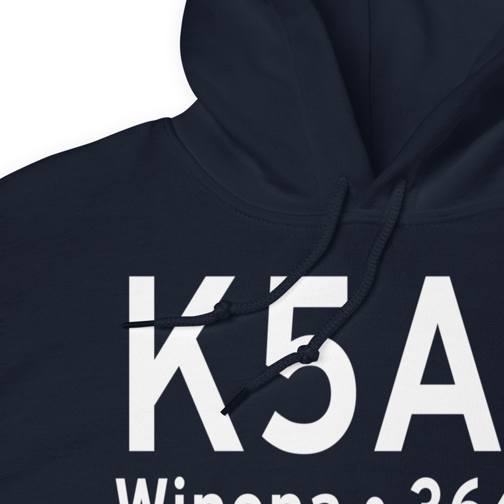 Winona–Montgomery County Airport (K5A6) ICAO Hoodie Sweatshirt 