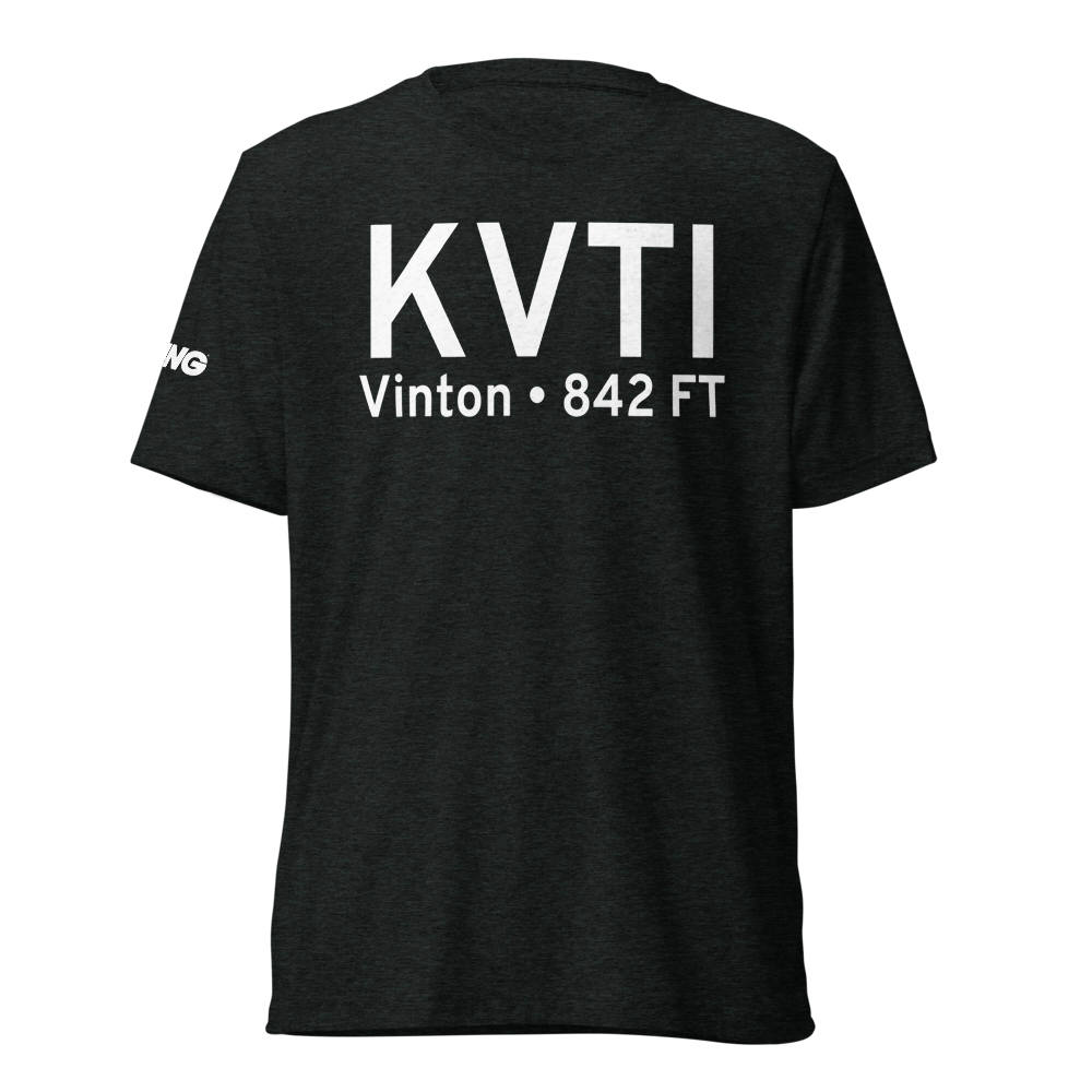 Vinton Veterans Memorial Airpark (KVTI) ICAO Tri-blend T-Shirt 