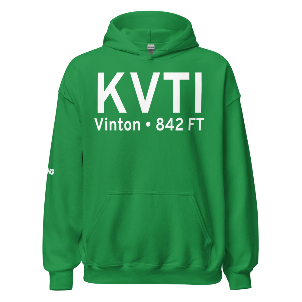 Vinton Veterans Memorial Airpark (KVTI) ICAO Hoodie Sweatshirt 