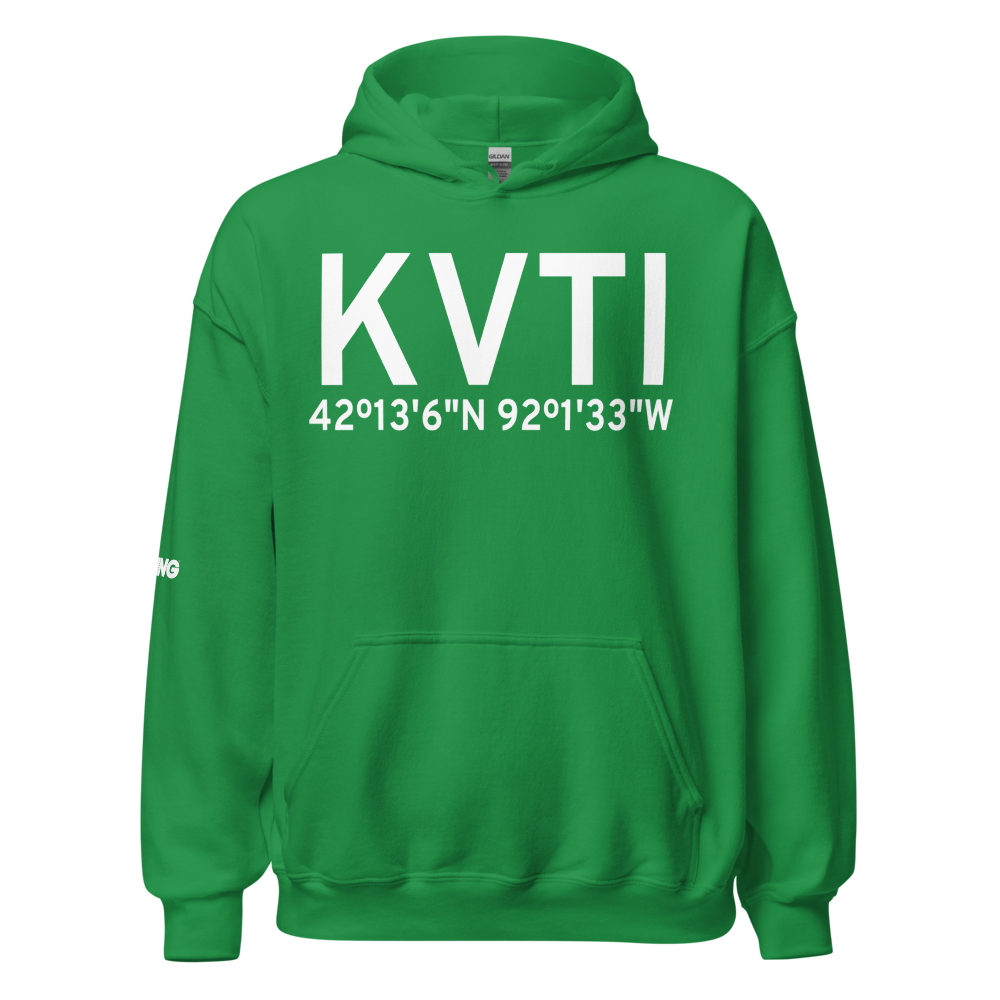Vinton Veterans Memorial Airpark (KVTI) ICAO Hoodie Sweatshirt 