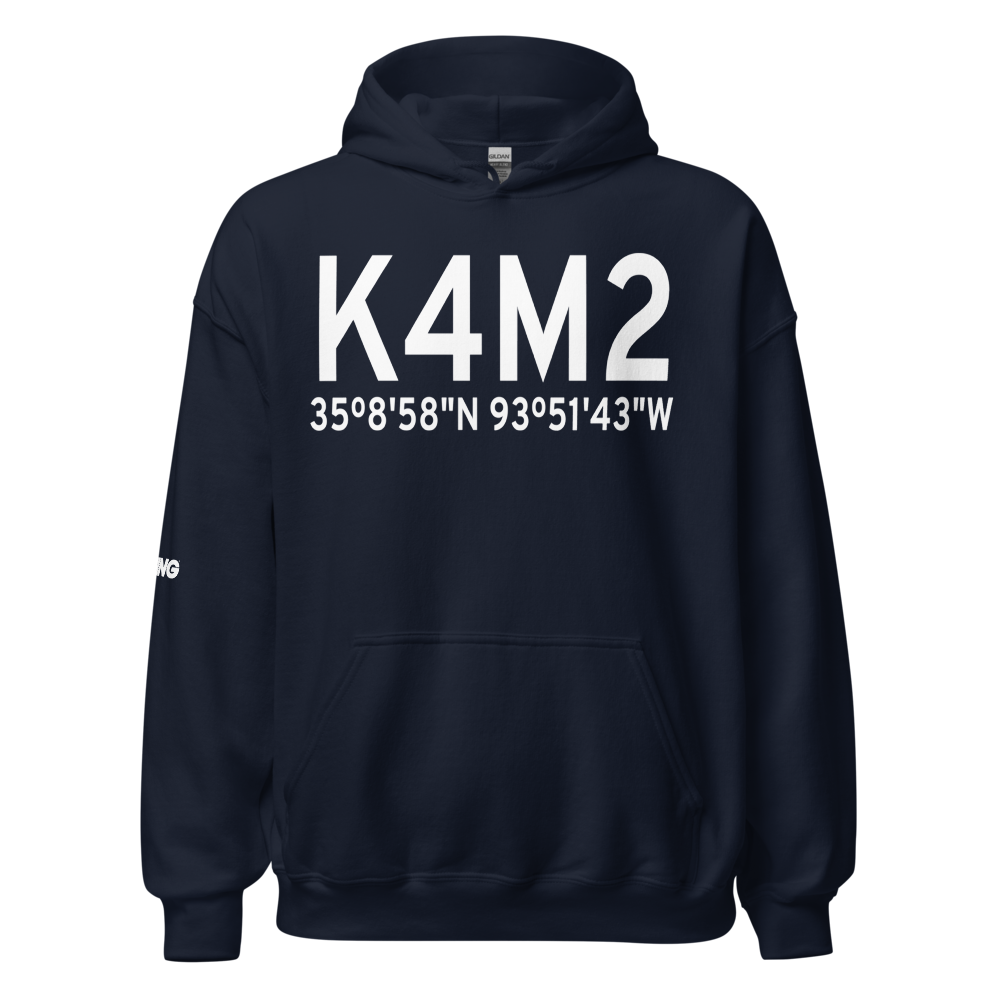 Booneville Municipal Airport (K4M2) ICAO Hoodie Sweatshirt 
