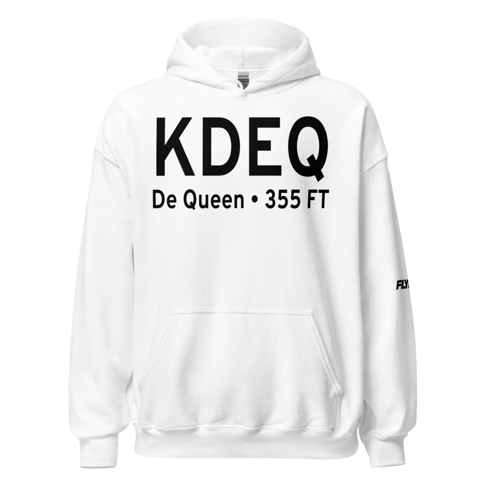 J Lynn Helms Sevier County Airport (KDEQ) ICAO Hoodie Sweatshirt 