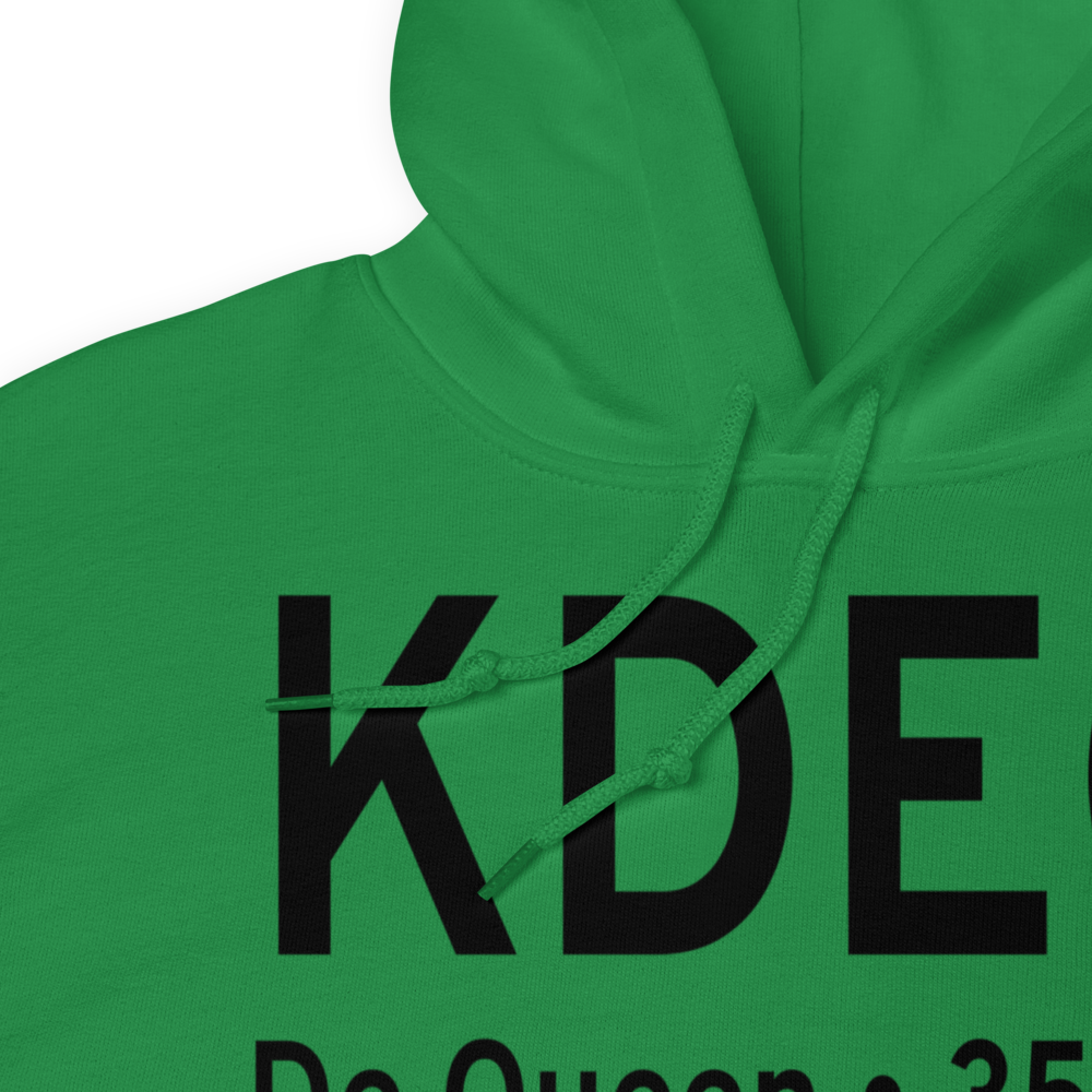 J Lynn Helms Sevier County Airport (KDEQ) ICAO Hoodie Sweatshirt 