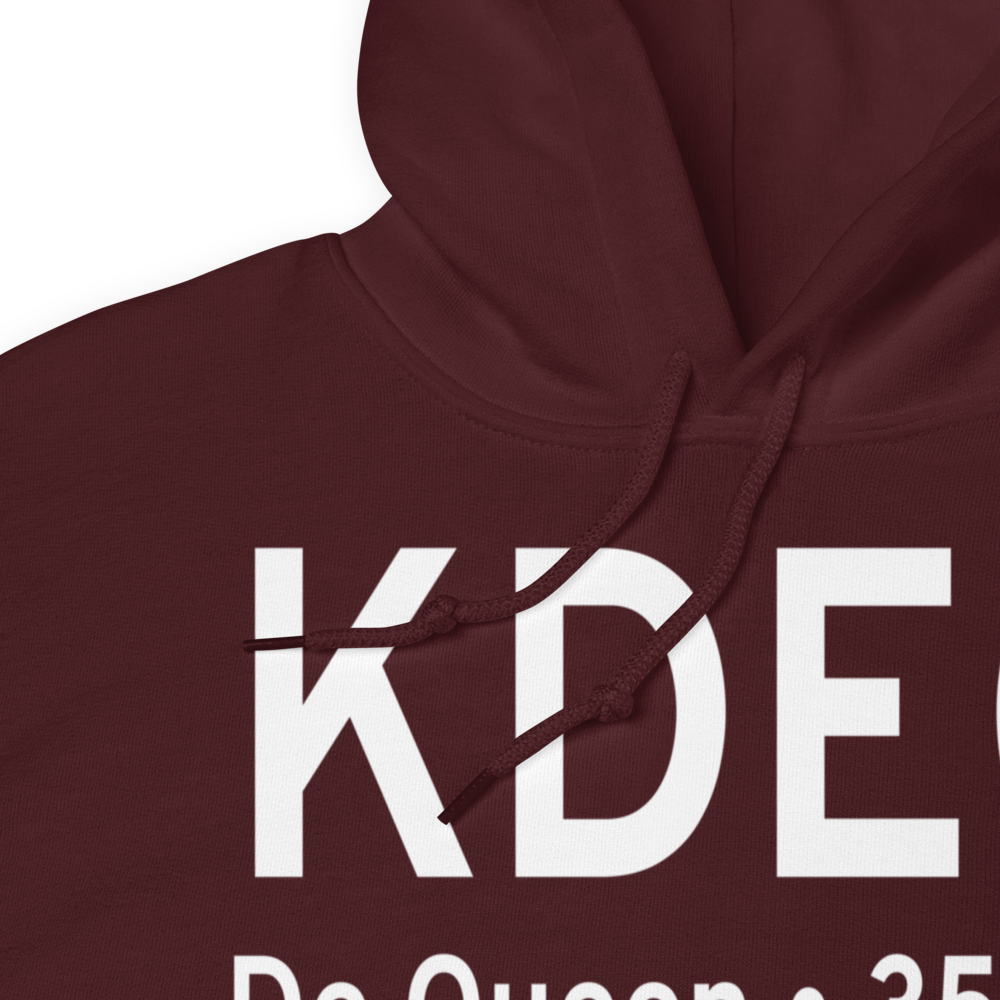 J Lynn Helms Sevier County Airport (KDEQ) ICAO Hoodie Sweatshirt 