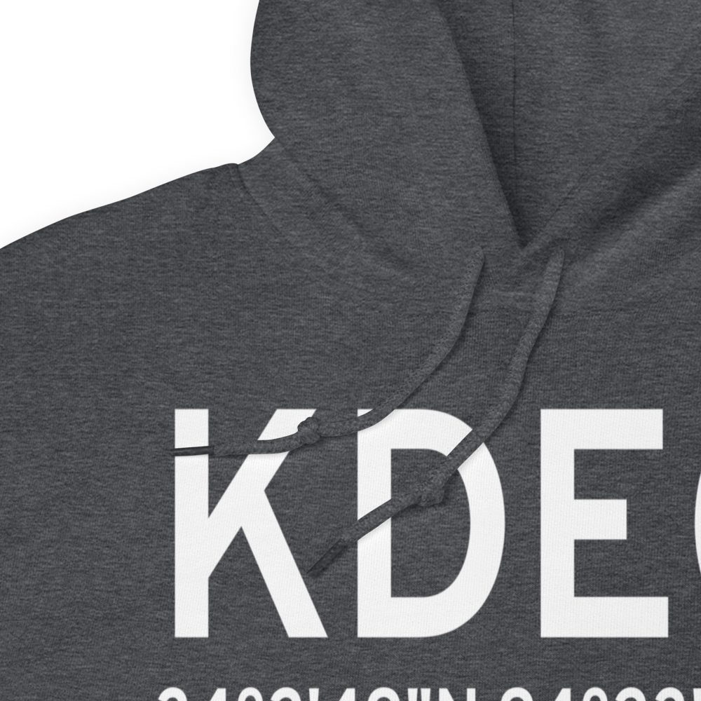 J Lynn Helms Sevier County Airport (KDEQ) ICAO Hoodie Sweatshirt 
