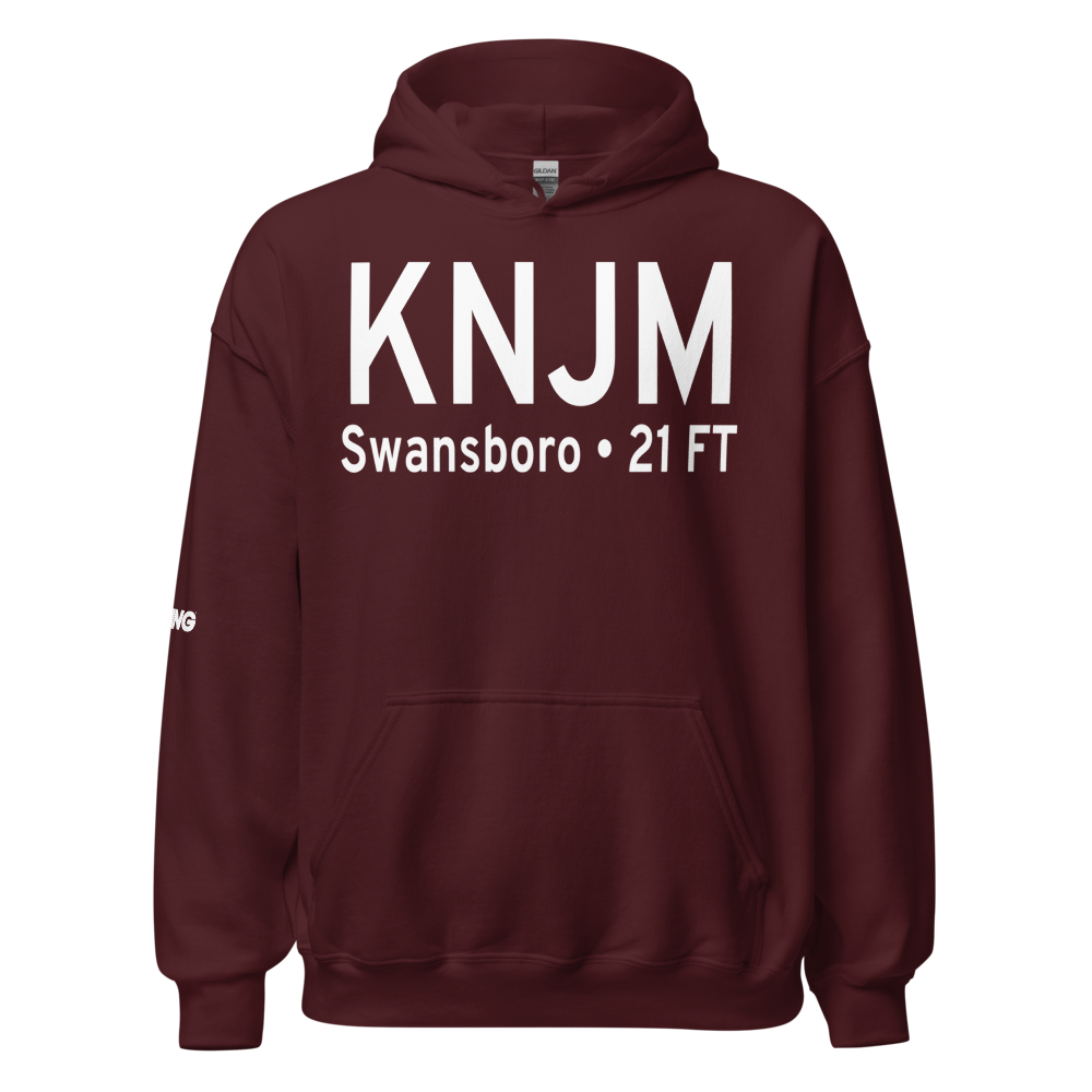 Bogue Field Mcalf Airport (KNJM) ICAO Hoodie Sweatshirt 
