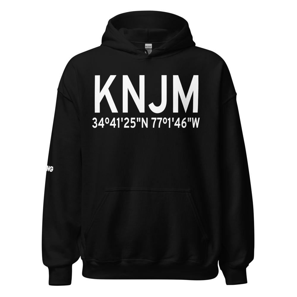 Bogue Field Mcalf Airport (KNJM) ICAO Hoodie Sweatshirt 