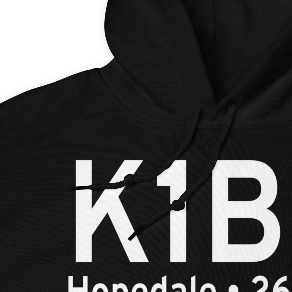 Hopedale Industrial Park Airport (K1B6) ICAO Hoodie Sweatshirt 