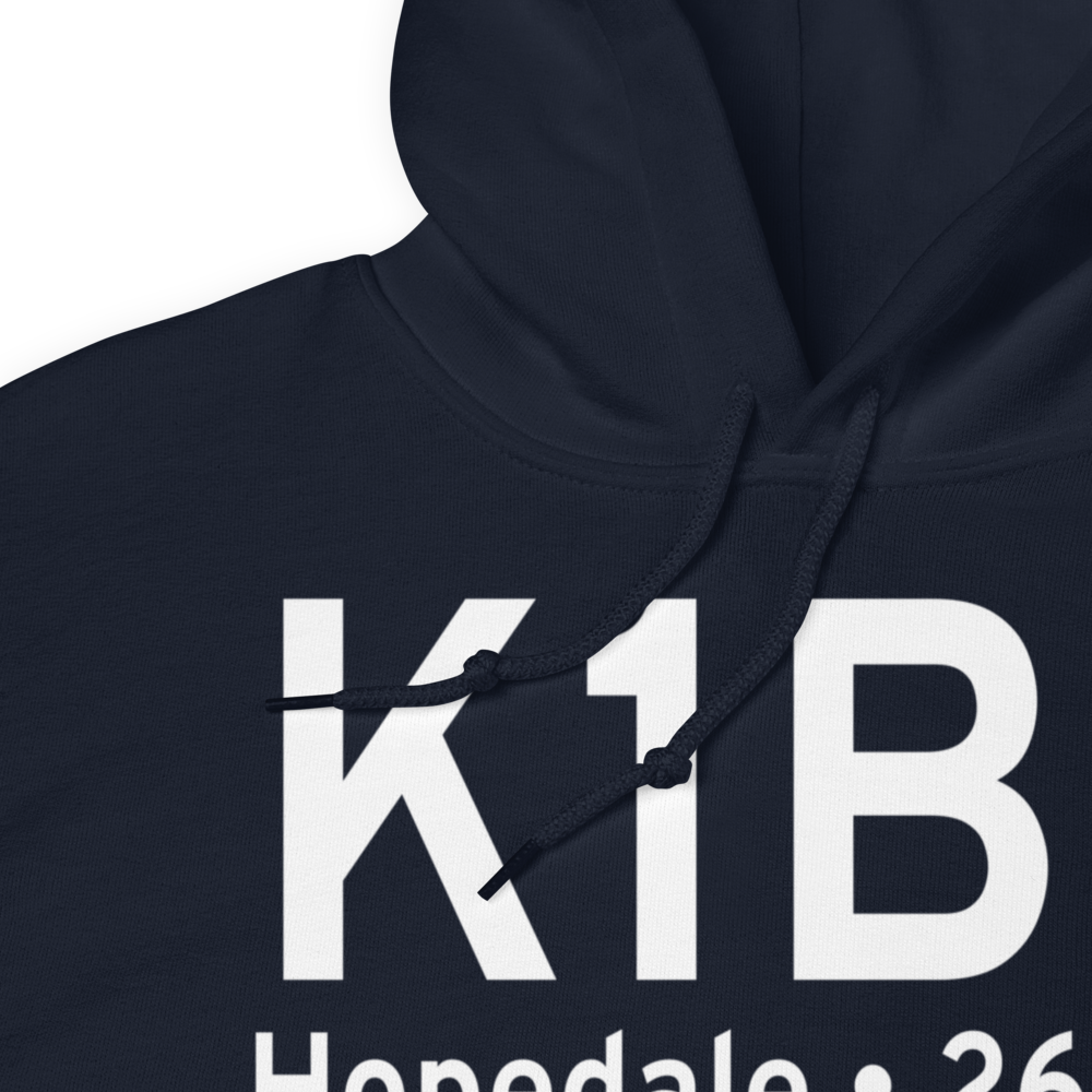 Hopedale Industrial Park Airport (K1B6) ICAO Hoodie Sweatshirt 