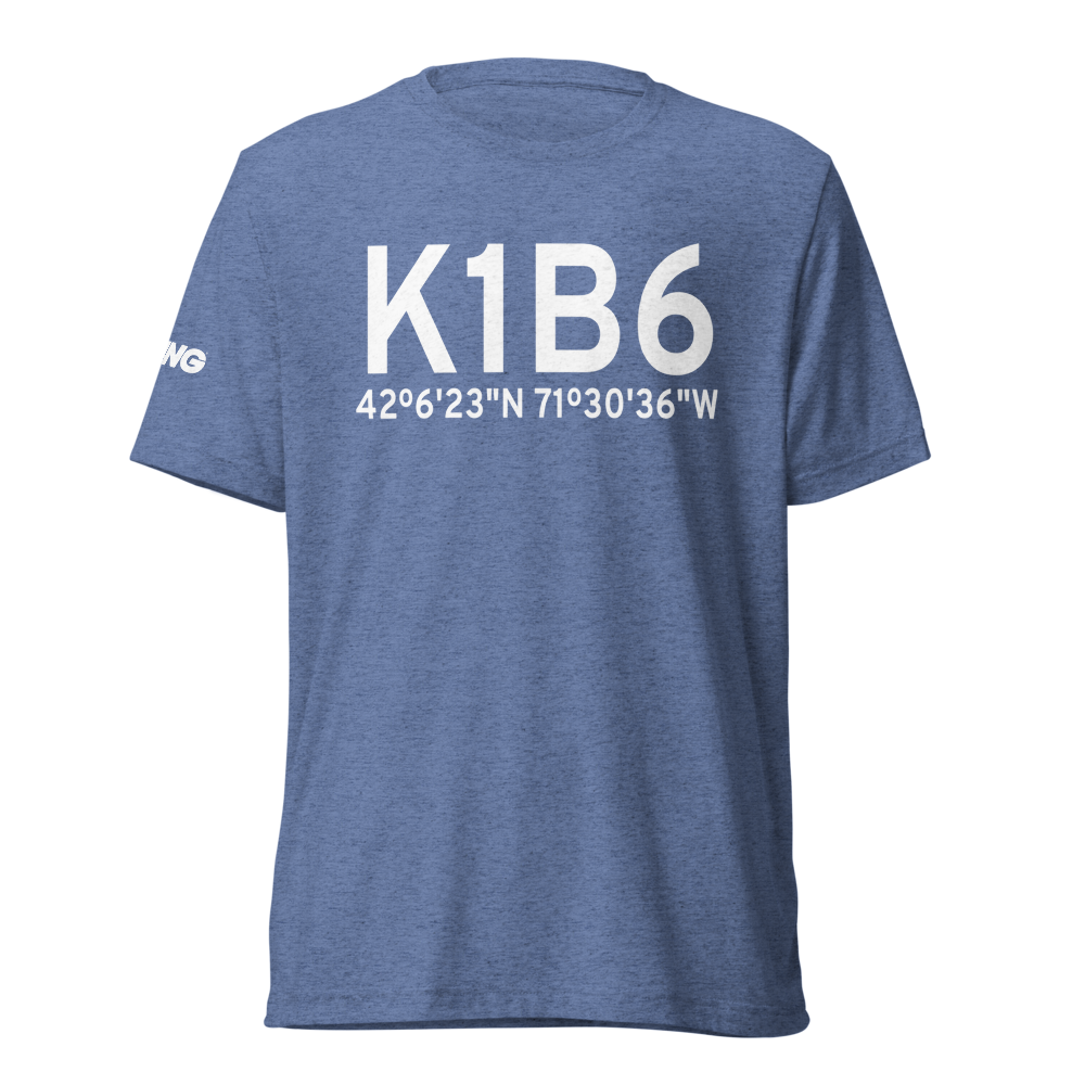 Hopedale Industrial Park Airport (K1B6) ICAO Tri-blend T-Shirt 