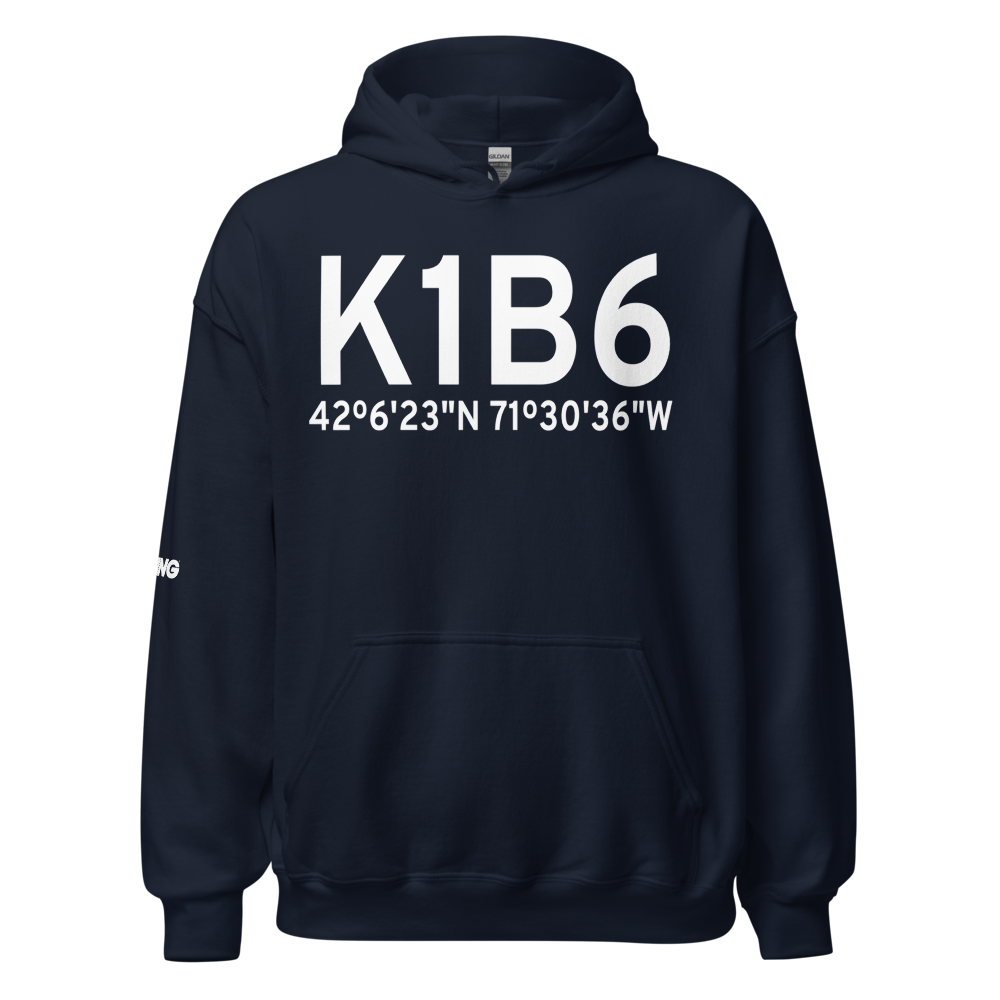 Hopedale Industrial Park Airport (K1B6) ICAO Hoodie Sweatshirt 