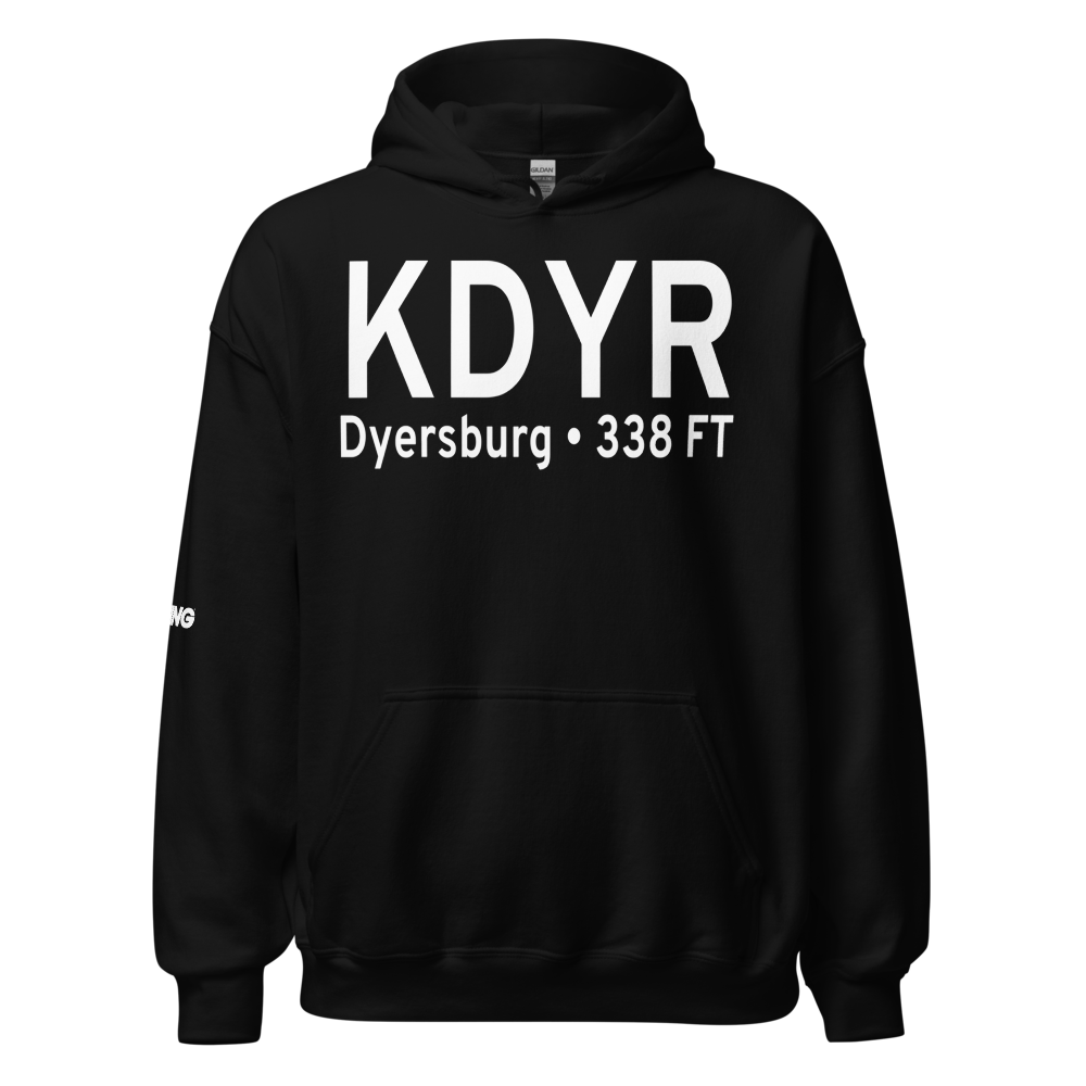 Dyersburg Regional Airport (KDYR) ICAO Hoodie Sweatshirt 