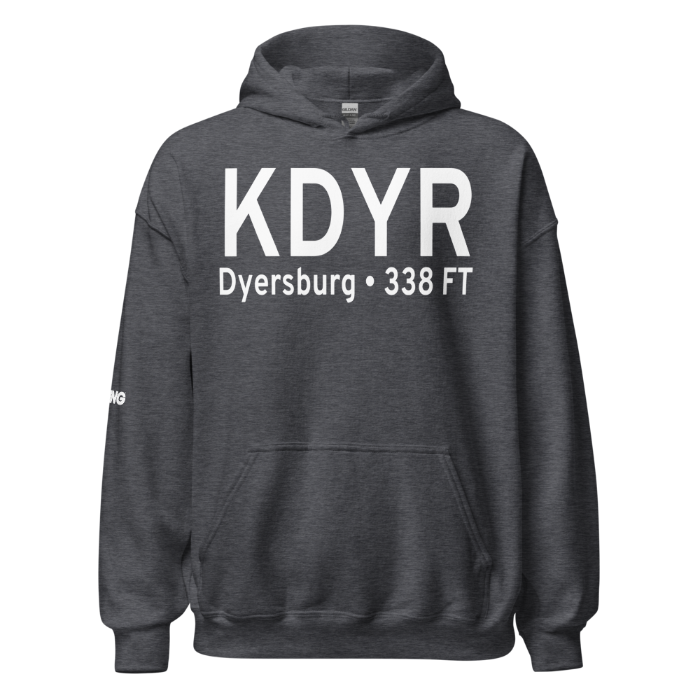 Dyersburg Regional Airport (KDYR) ICAO Hoodie Sweatshirt 