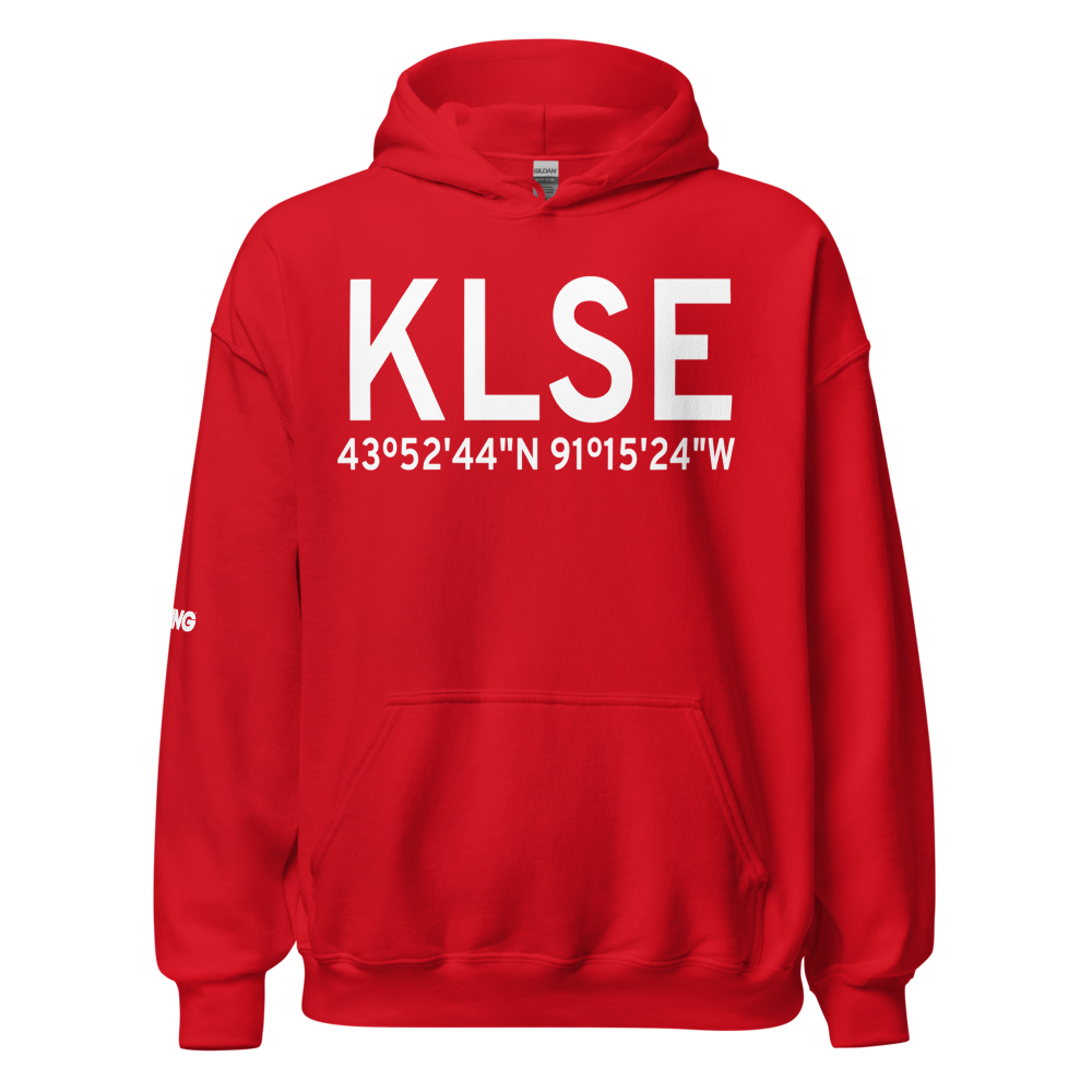 La Crosse Municipal Airport (KLSE) ICAO Hoodie Sweatshirt 