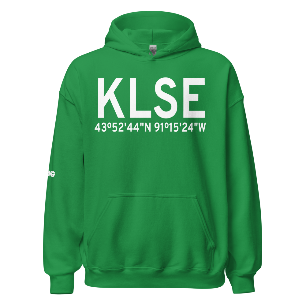 La Crosse Municipal Airport (KLSE) ICAO Hoodie Sweatshirt 