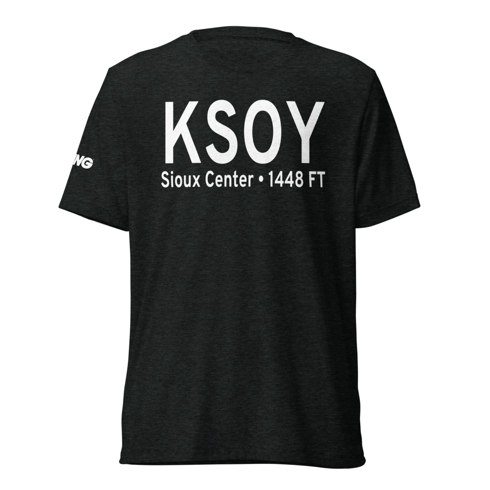 Sioux Center Municipal Airport (KSOY) ICAO Tri-blend T-Shirt 