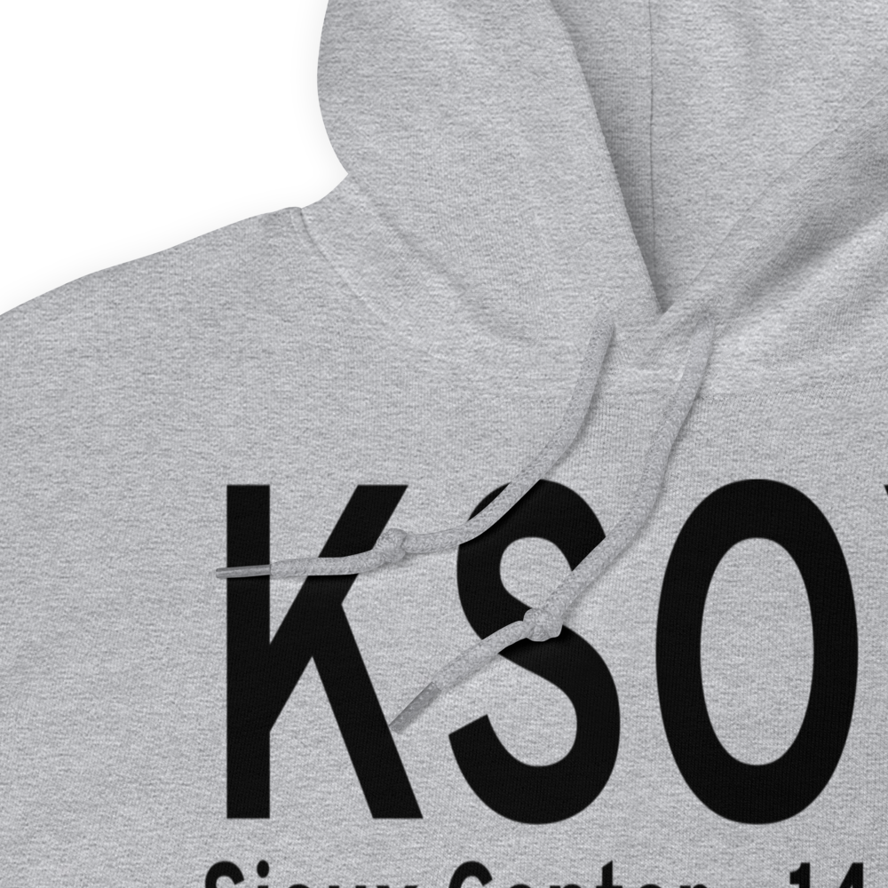 Sioux Center Municipal Airport (KSOY) ICAO Hoodie Sweatshirt 