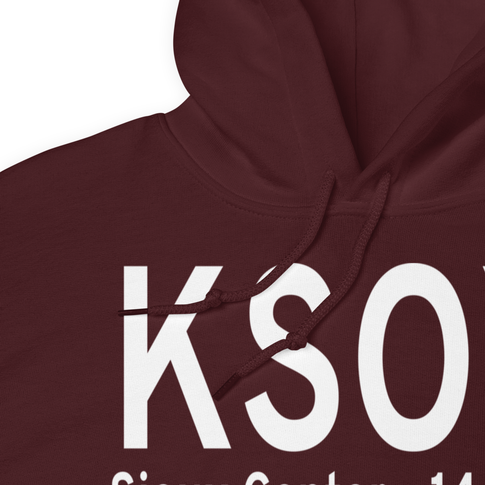 Sioux Center Municipal Airport (KSOY) ICAO Hoodie Sweatshirt 