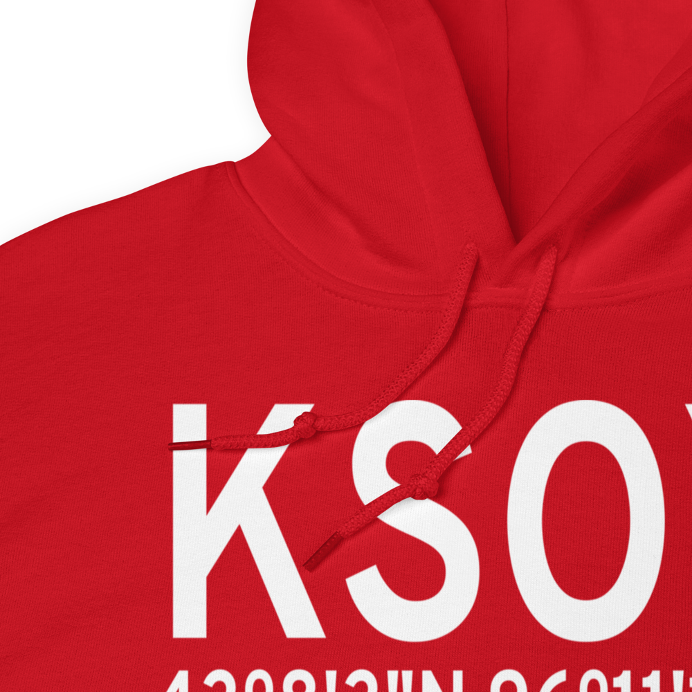 Sioux Center Municipal Airport (KSOY) ICAO Hoodie Sweatshirt 