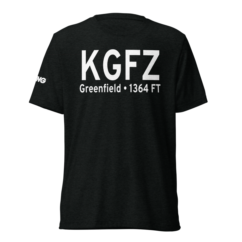 Greenfield Municipal Airport (KGFZ) ICAO Tri-blend T-Shirt 